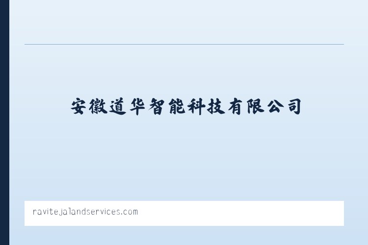 安徽道华智能科技有限公司 列表图